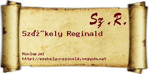 Székely Reginald névjegykártya